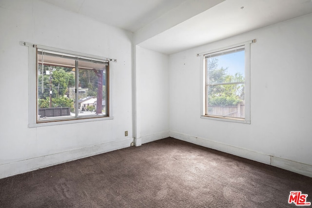 view of carpeted empty room