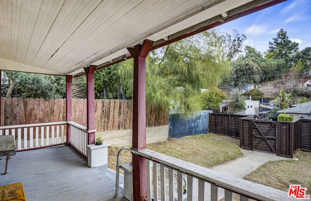 view of wooden terrace