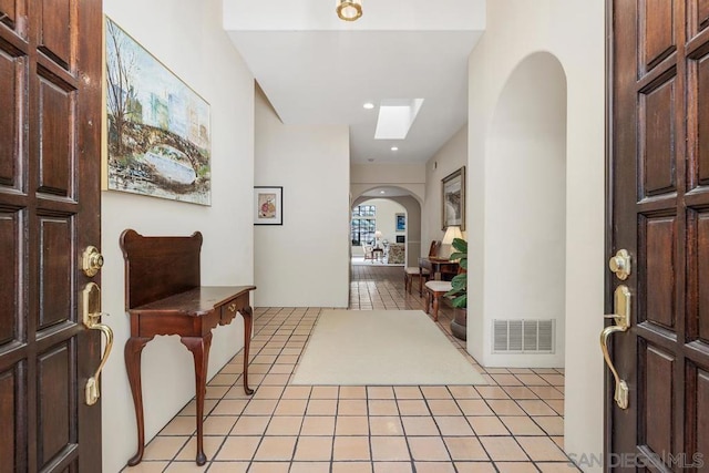 view of tiled foyer