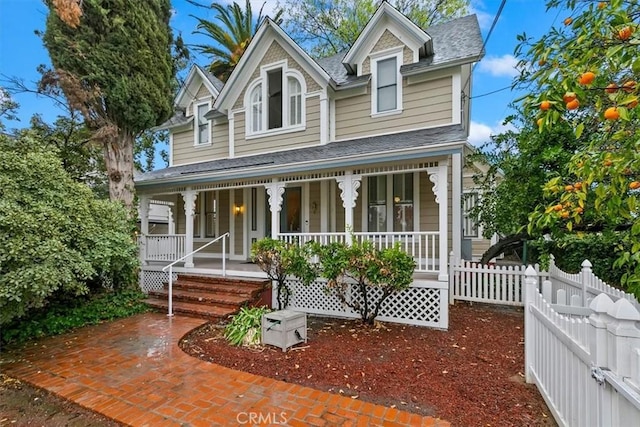 view of front facade featuring a porch