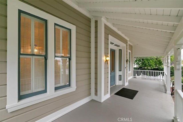 view of patio / terrace featuring a porch