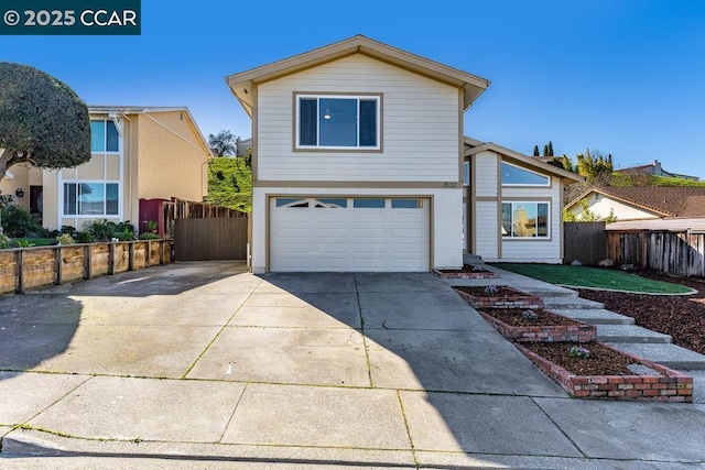 front of property featuring a garage