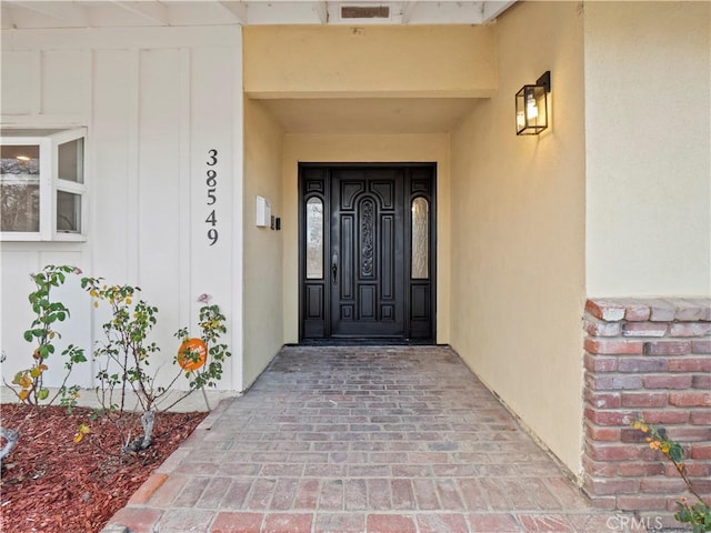 view of doorway to property