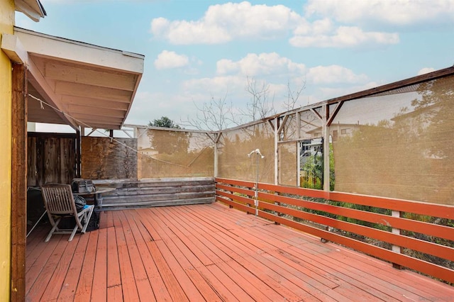 view of wooden deck