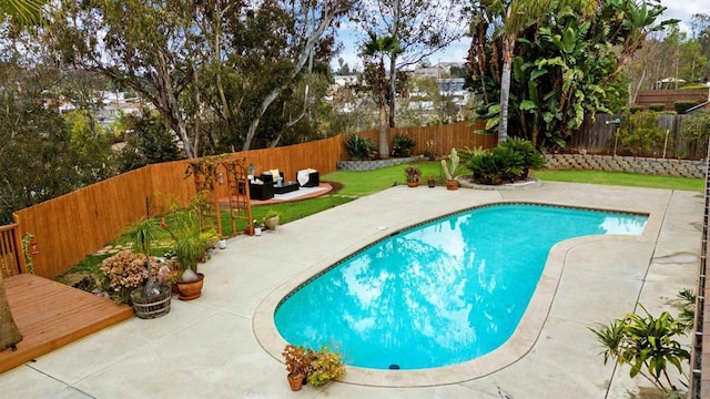 view of pool with a patio area