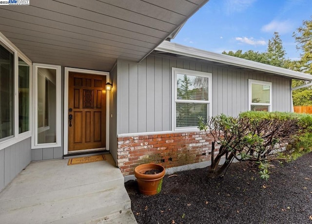 view of doorway to property