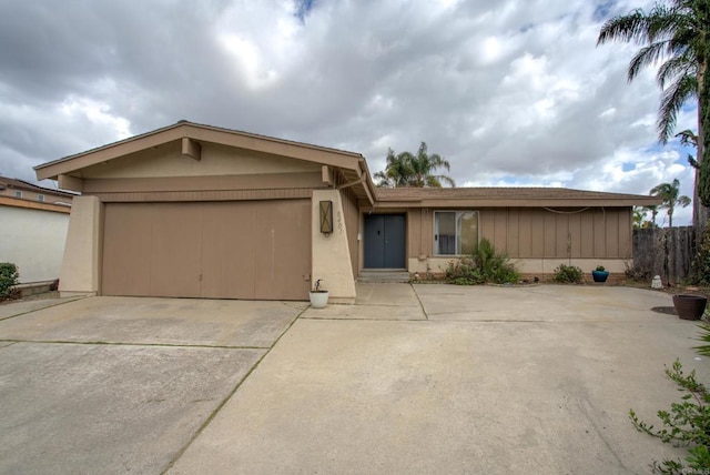 ranch-style house with a garage