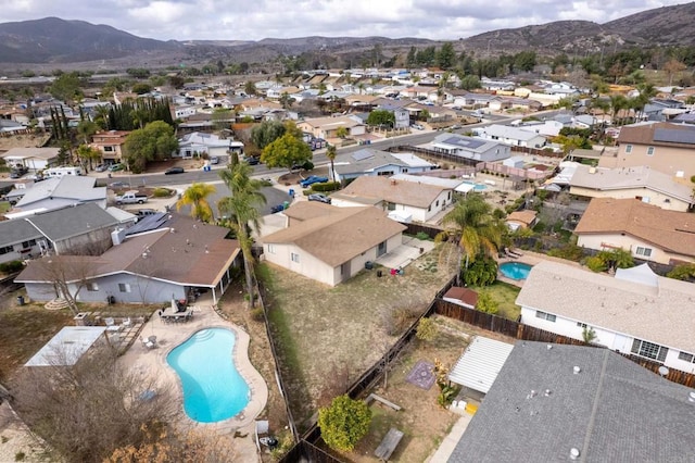 aerial view featuring a mountain view