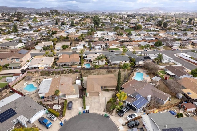 bird's eye view featuring a mountain view