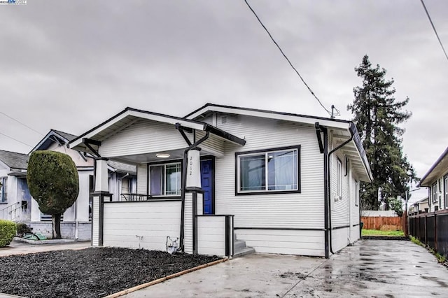 view of bungalow-style home