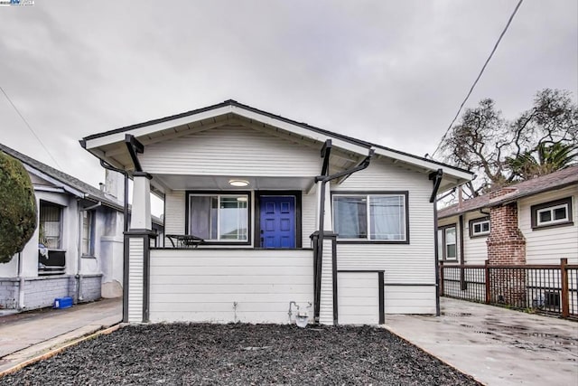 view of bungalow-style house