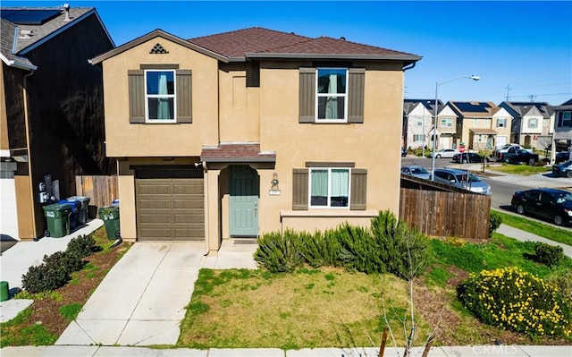 view of front facade with a garage