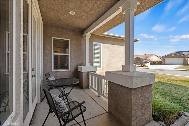 exterior space with covered porch