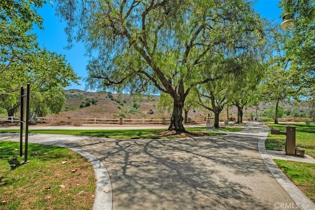 surrounding community with a mountain view