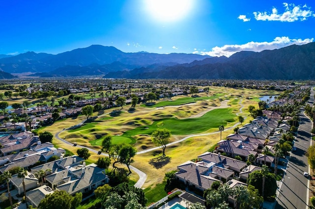 bird's eye view featuring a mountain view