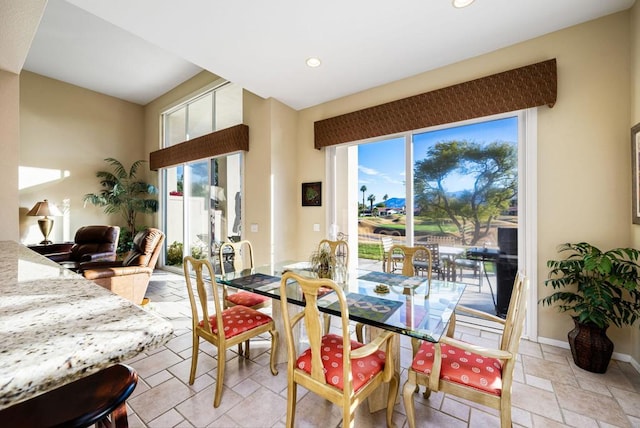 dining room with a healthy amount of sunlight