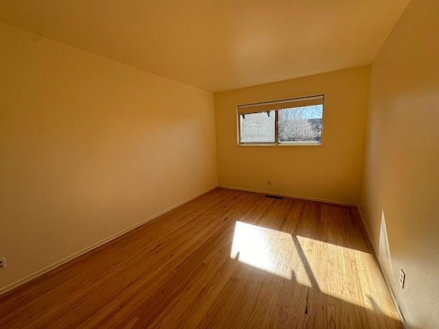 empty room featuring wood-type flooring