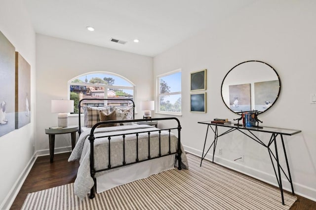 bedroom featuring wood-type flooring