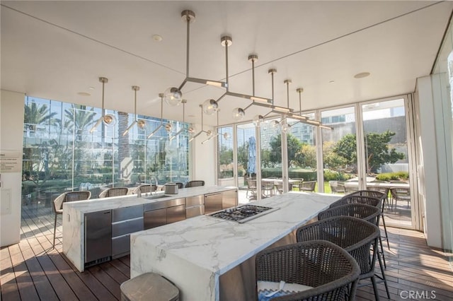 view of sunroom