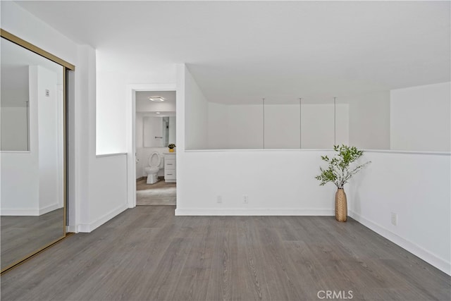 empty room featuring hardwood / wood-style floors