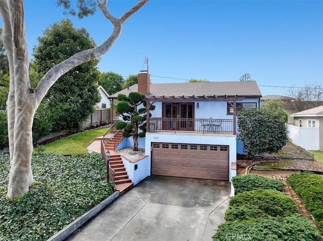 view of front of home featuring a garage