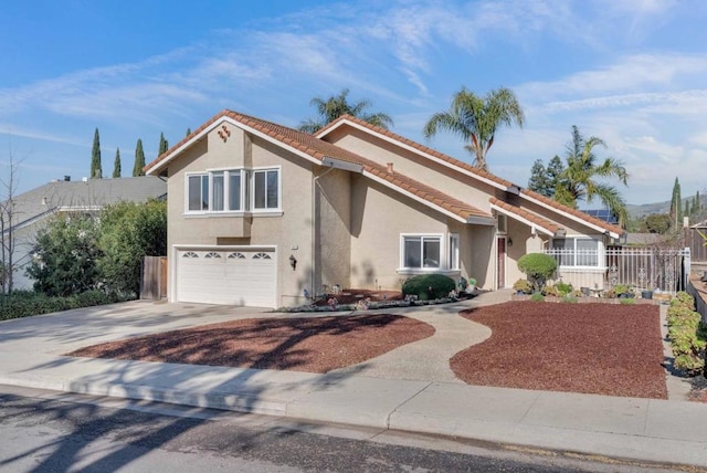 view of front of home featuring a garage