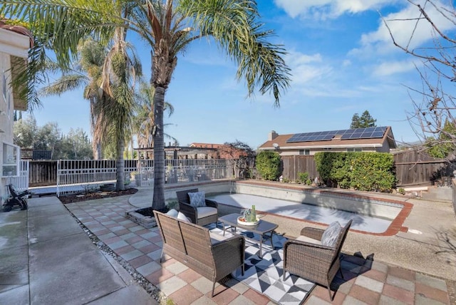 view of patio featuring an outdoor hangout area