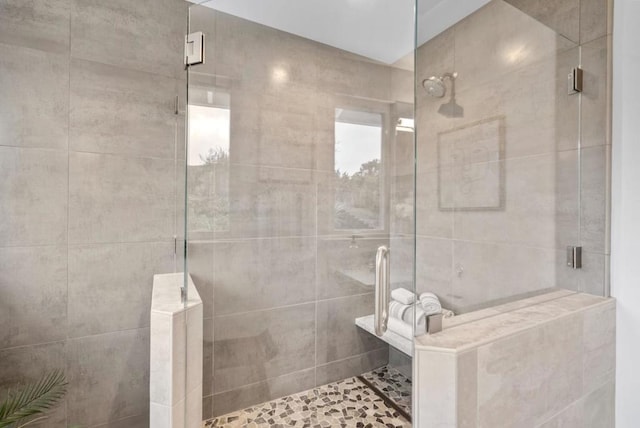 bathroom with walk in shower