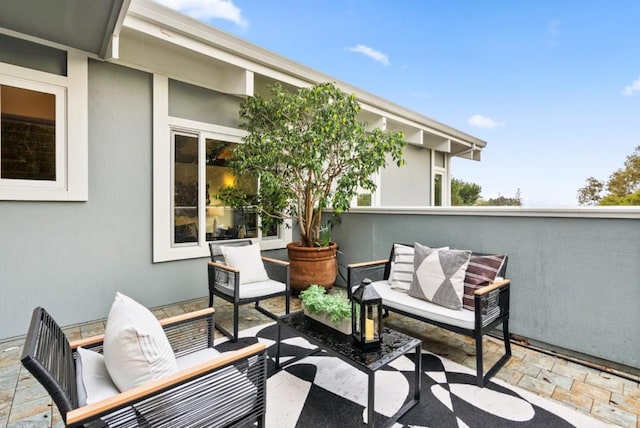 view of patio / terrace with an outdoor living space