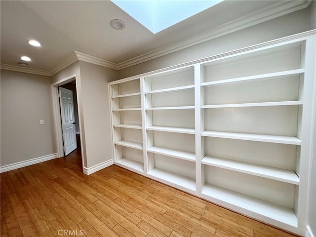 interior space featuring a skylight