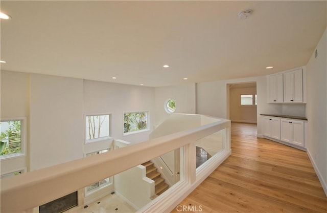 hallway featuring light hardwood / wood-style floors