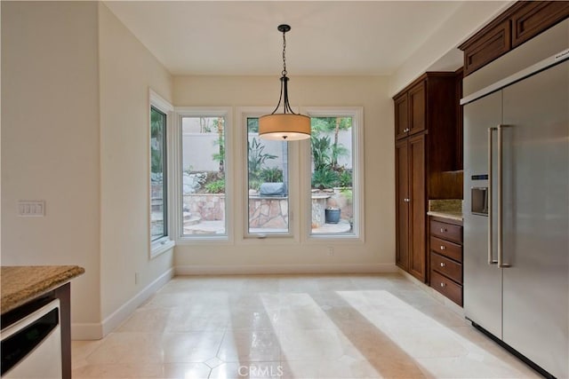 view of tiled dining room