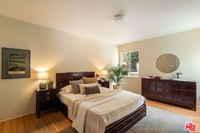 bedroom featuring light hardwood / wood-style flooring