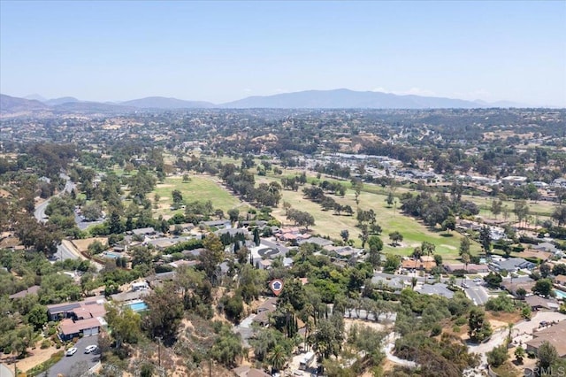 bird's eye view featuring a mountain view