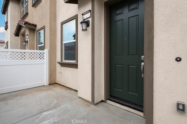 view of doorway to property