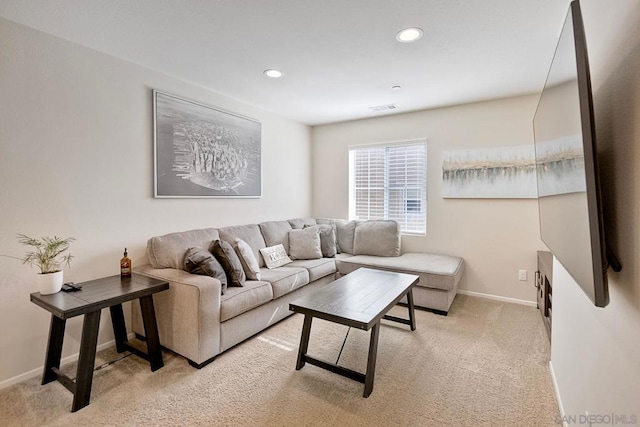 view of carpeted living room