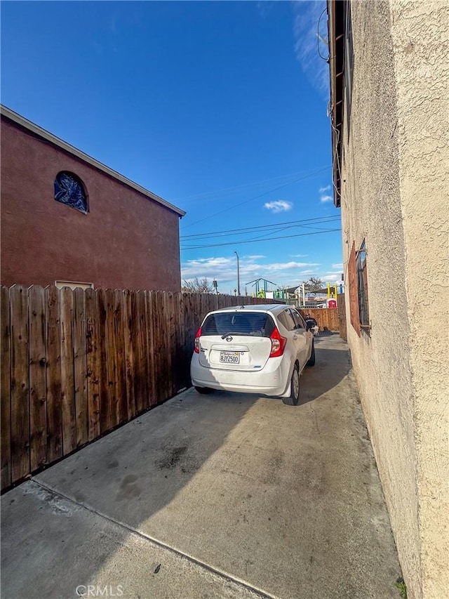 view of vehicle parking