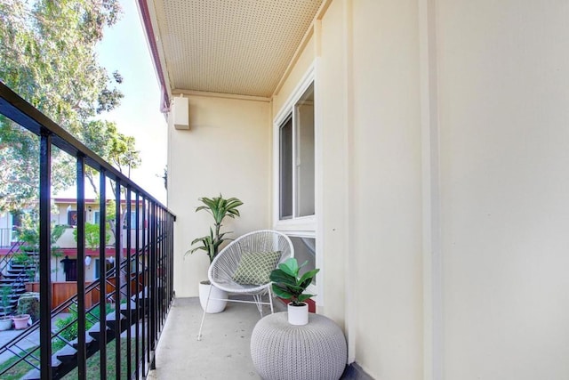 view of balcony