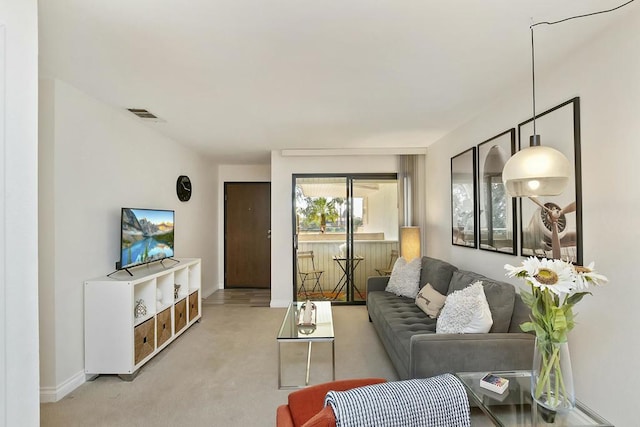 view of carpeted living room