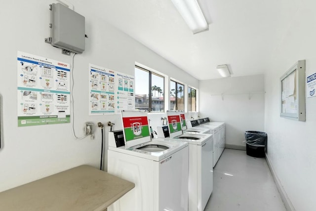 laundry area featuring independent washer and dryer