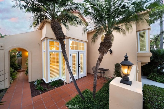 12999 Caminito Pointe Del Mar, Del Mar, CA 92014 - doorway to property with french doors and stucco siding