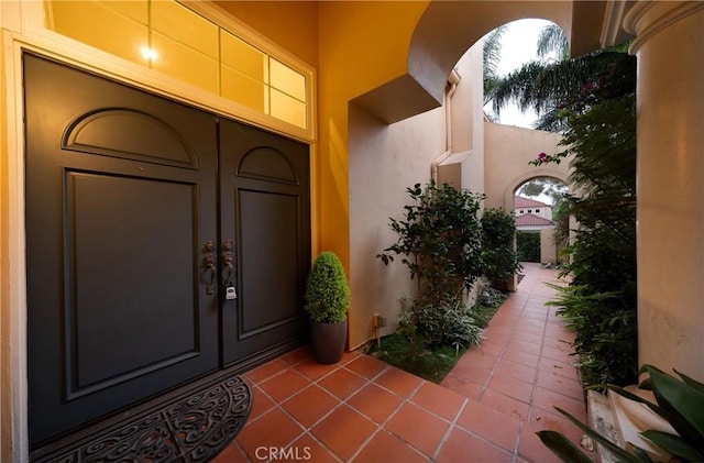 view of doorway to property