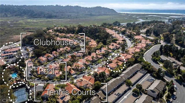 12999 Caminito Pointe Del Mar, Del Mar, CA 92014 - aerial view of property and surrounding area featuring nearby suburban area and property parcel outlined