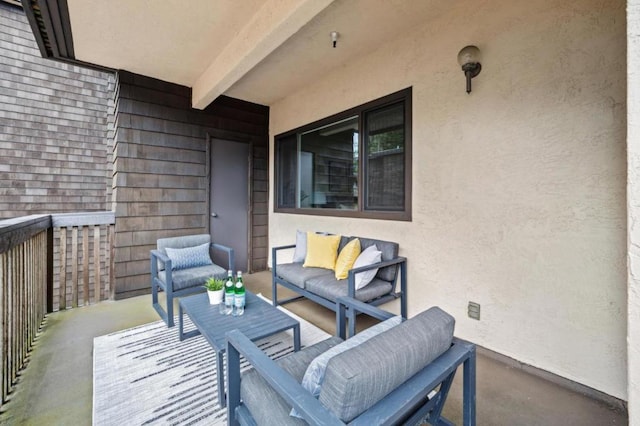 view of patio featuring outdoor lounge area