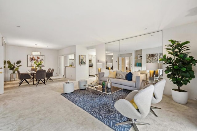 view of carpeted living room