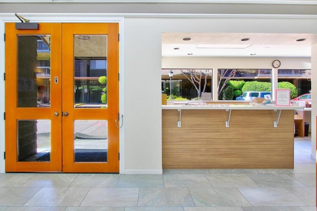 entryway with french doors