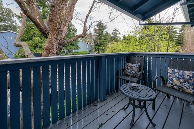 view of wooden deck