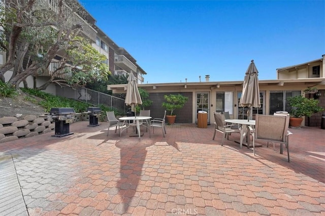 view of patio with grilling area