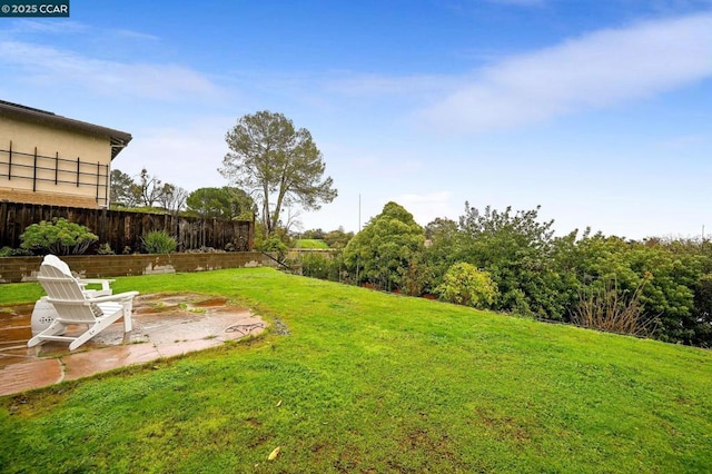 view of yard with a patio