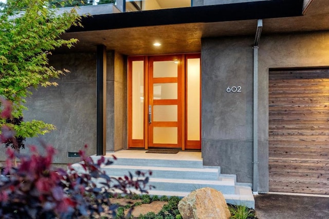 view of doorway to property